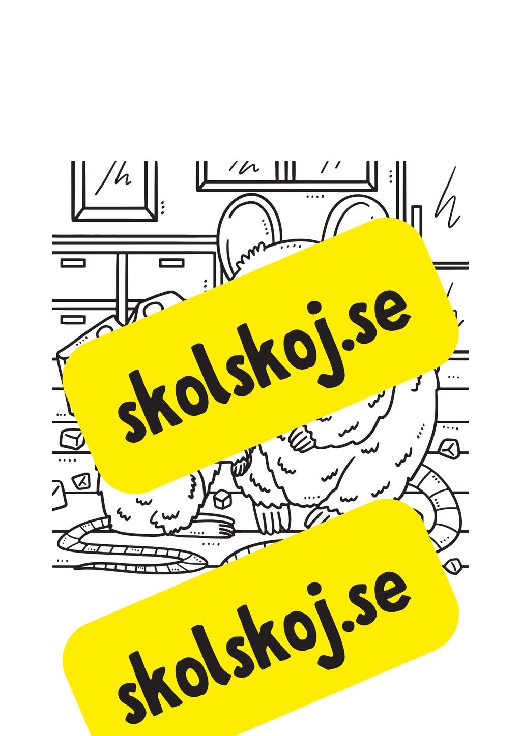 Färgläggningsbok - Djur (25 sidor)