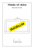 Tillbaka till skolan - Skrivträning