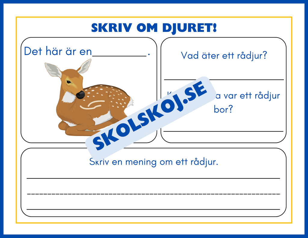 Skriv om djuret - Häfte