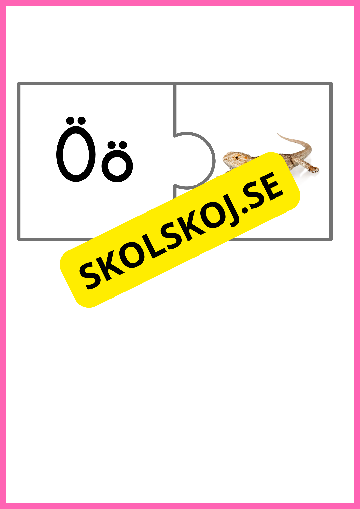 Pusselkort med bokstäver