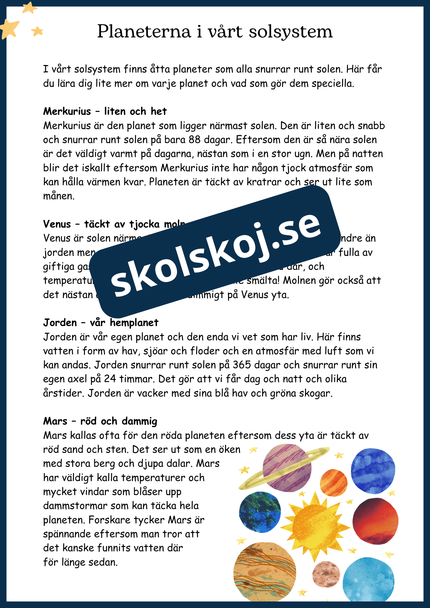 Upptäck universum - Årskurs 4 - 6 (26 sidor)
