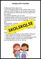 Värdegrund - I skolan, hemma och för framtiden