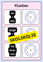 Klockan - Vi lär oss klockan (75 kort)