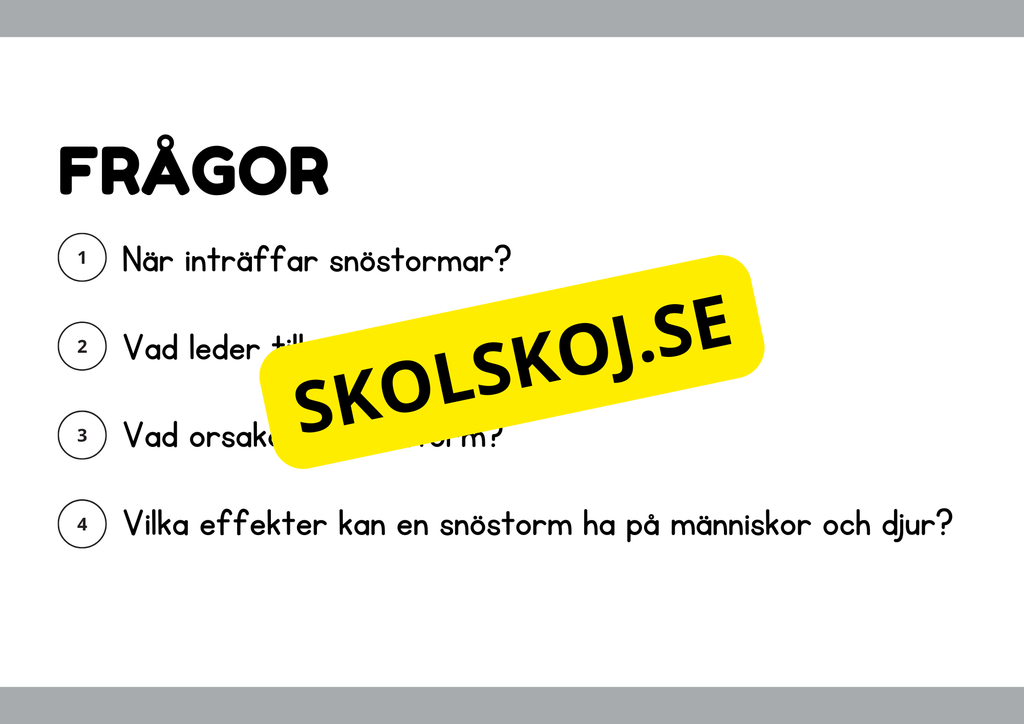 Naturliga katastrofer - Läsförståelse
