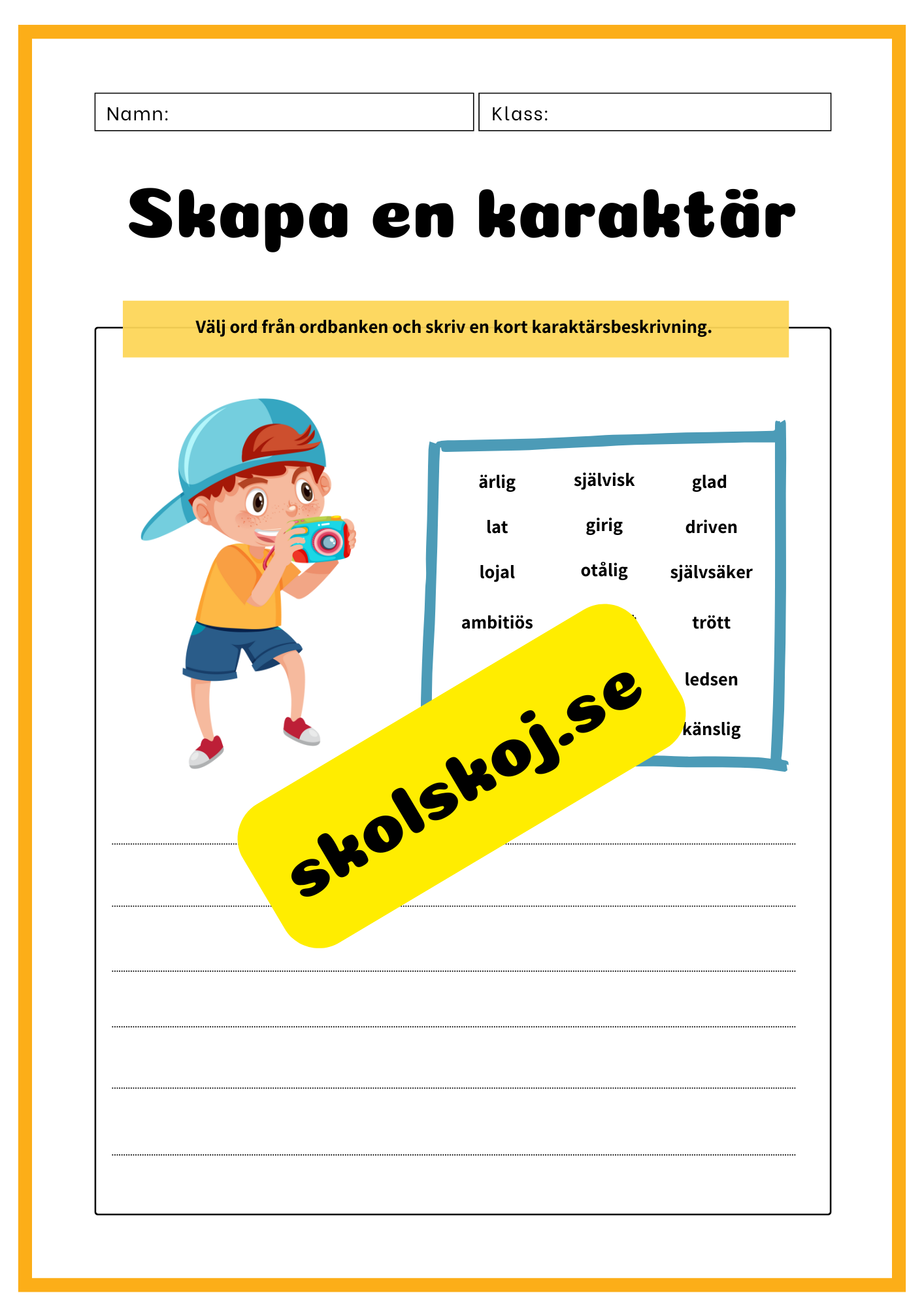 Skapa en karaktär