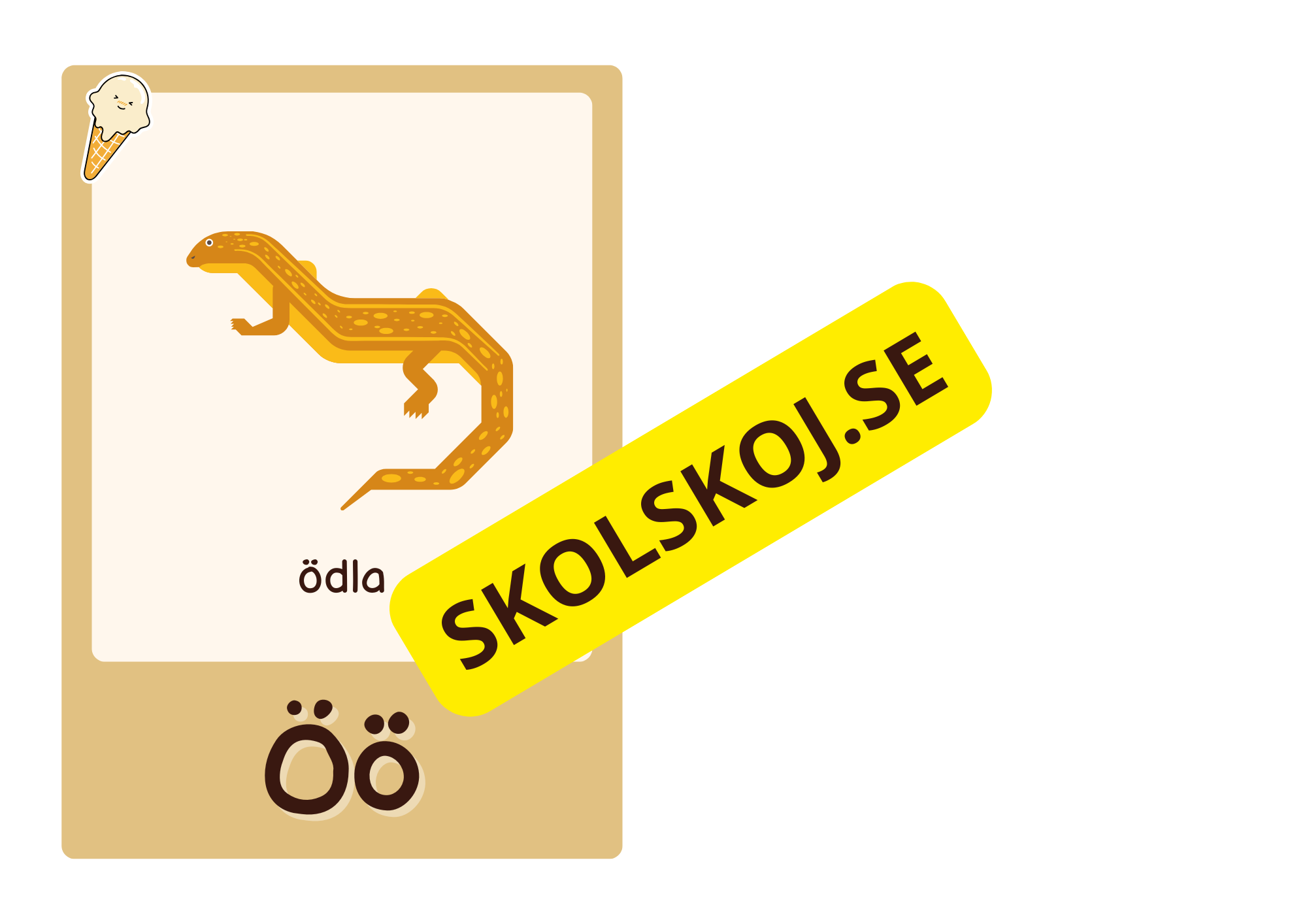 Roliga och söta bokstavskort i glada färger