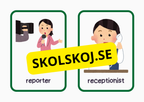 Flashkort - Tema yrke - A5 format