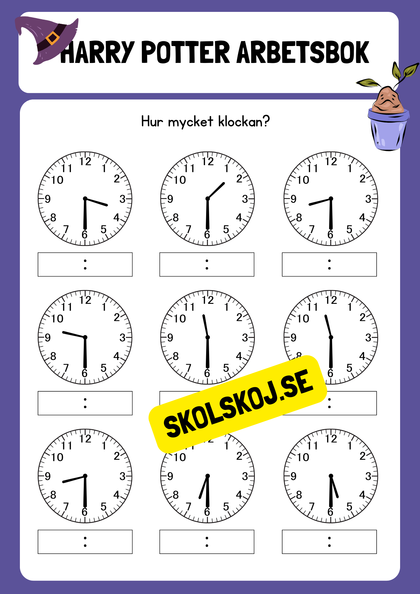 Harry potter - Arbetsbok (21 s) - Fk - Åk 2