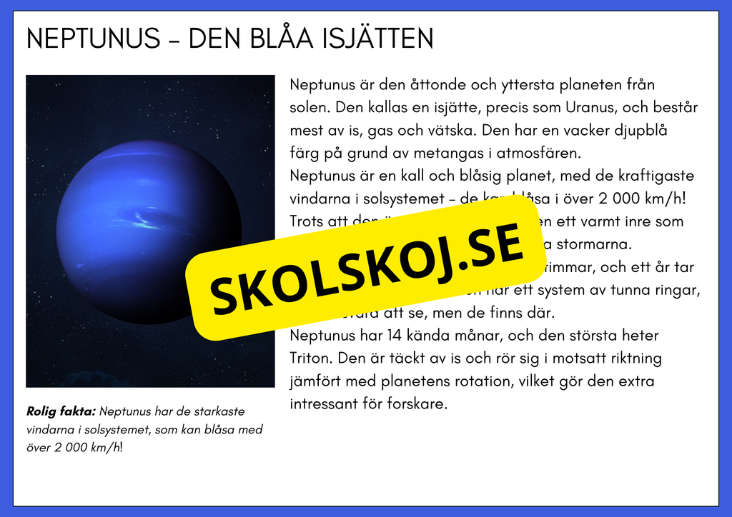 Upptäck solsystemet och skapa din egen planet