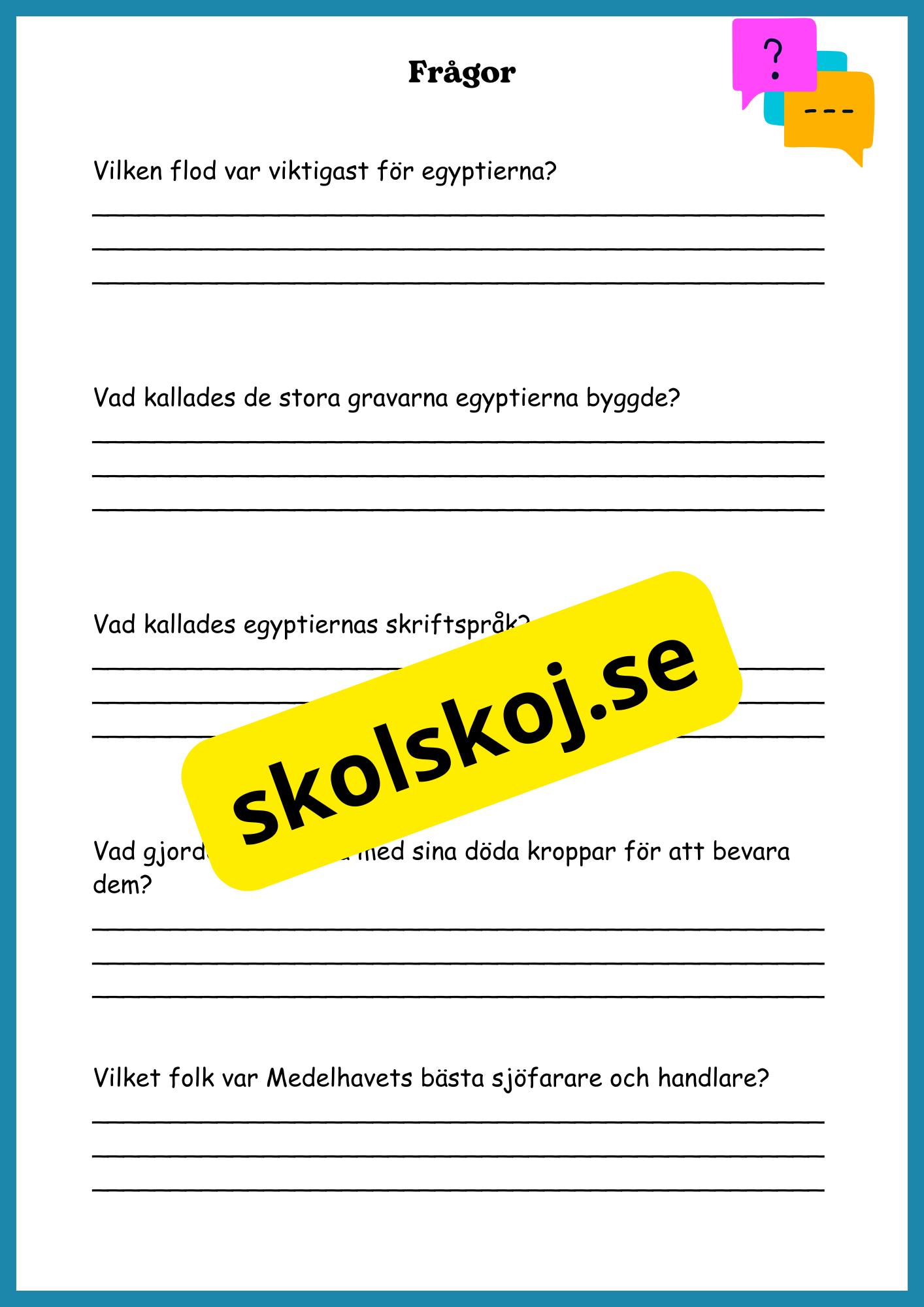 Antikens värld: En tidsresa runt Medelhavet + frågor - Åk 4 - 9