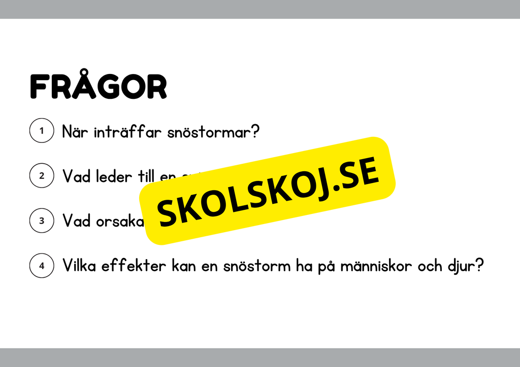 Naturliga katastrofer - Läsförståelse