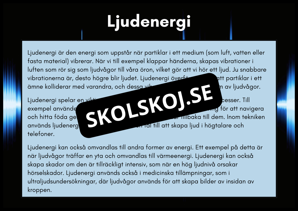 Typer av energi - Häfte - Åk 4 - 6