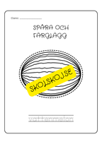 Spåra och färglägg - Tema frukter