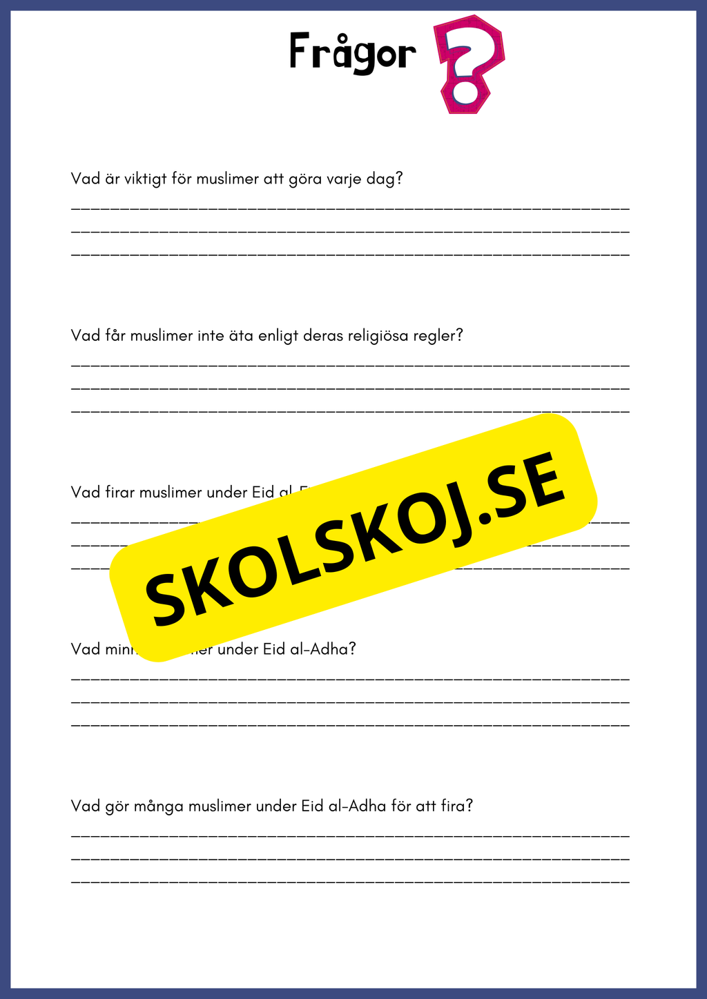 Vad är Islam? - Häfte - Åk 3 - 6