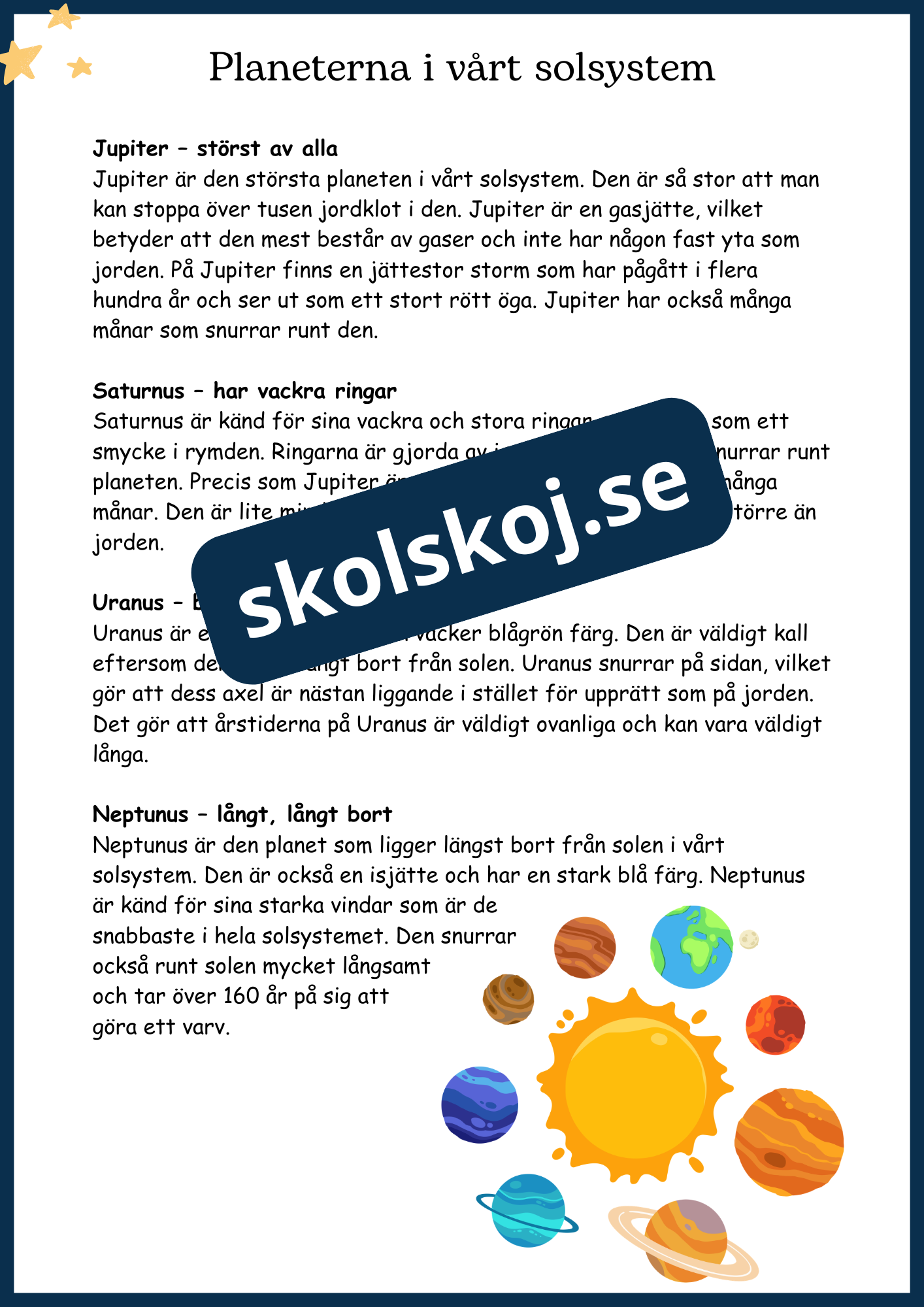 Upptäck universum - Årskurs 4 - 6 (26 sidor)