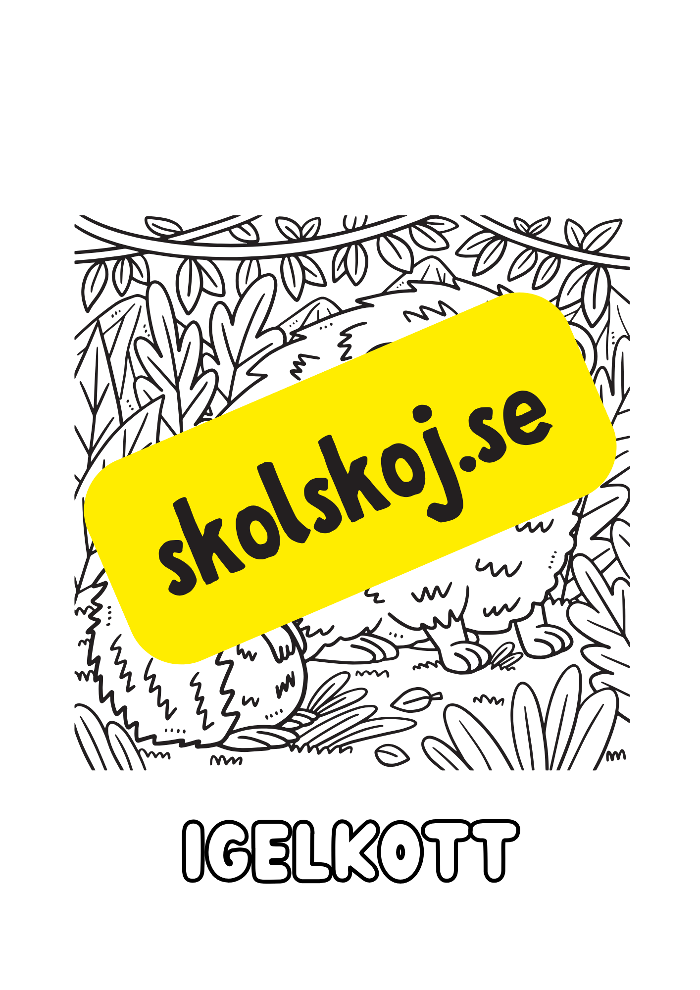 Färgläggningsbok - Djur (25 sidor)