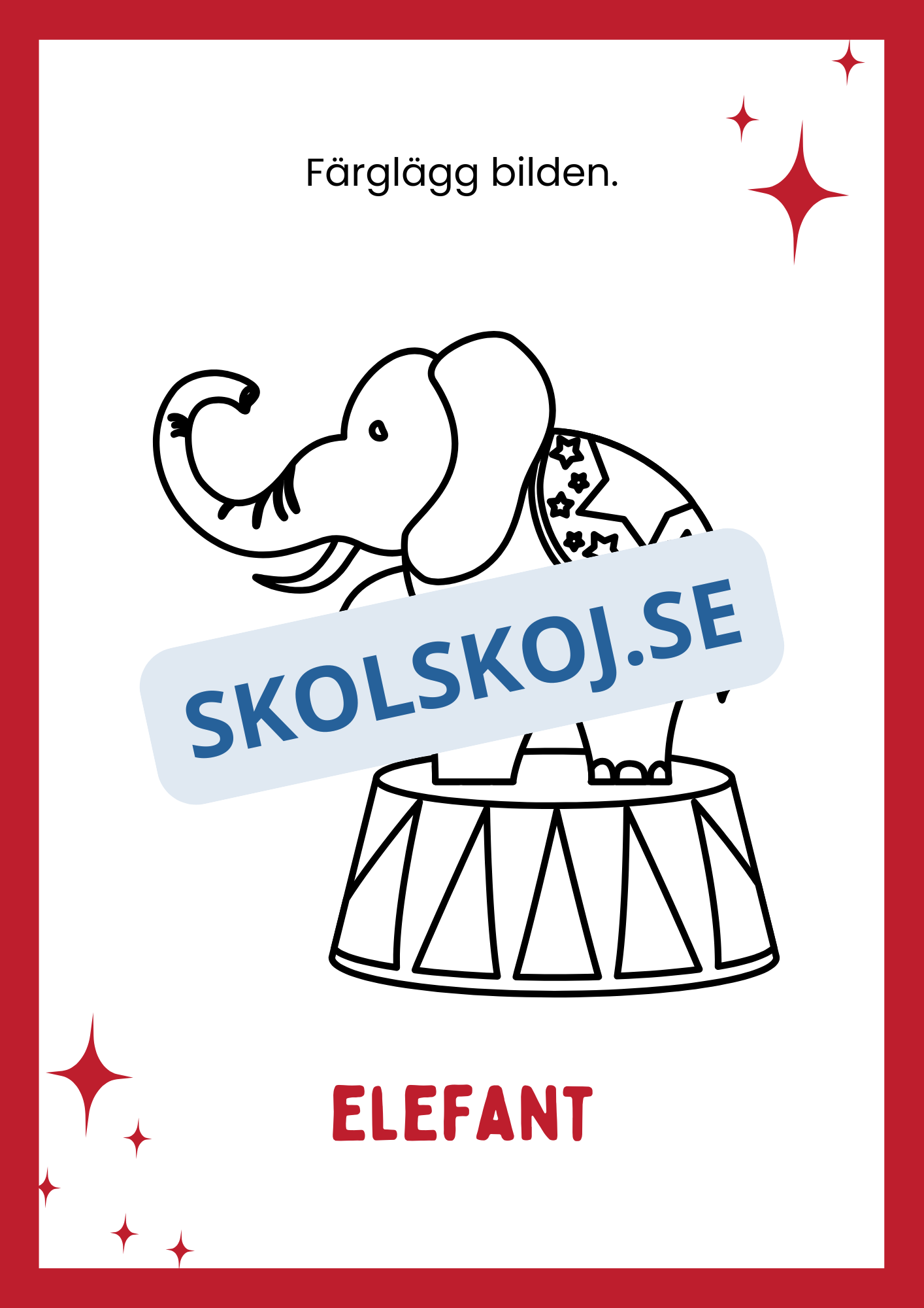Cirkus - Målarbok