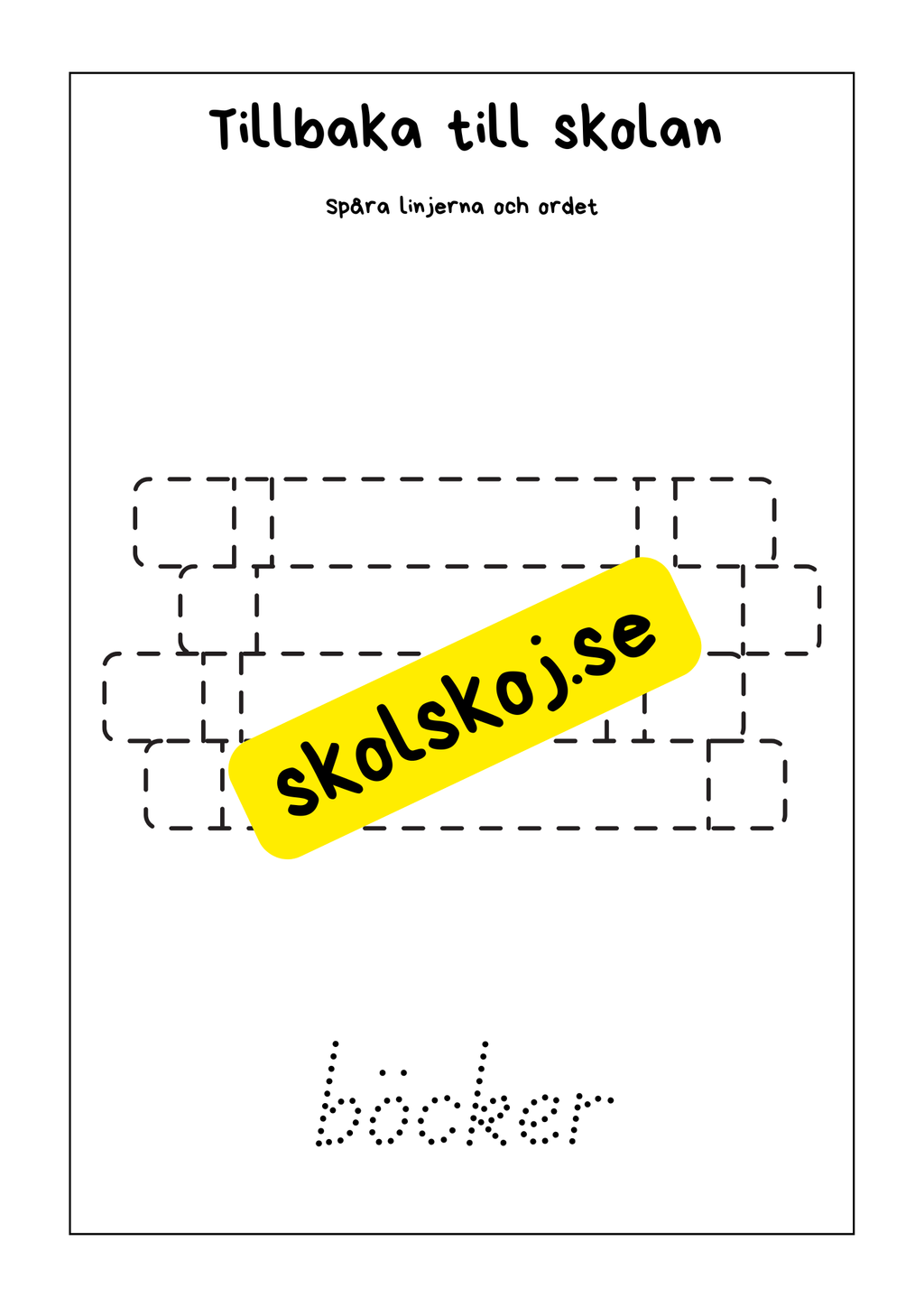 Tillbaka till skolan - Skrivträning