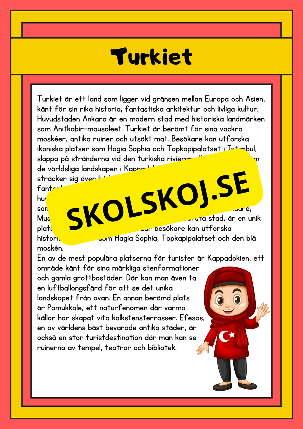 Upptäck världen - Fakta och läsförståelse - 29 sidor