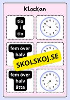 Klockan - Vi lär oss klockan (75 kort)