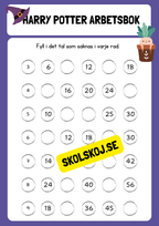 Harry potter - Arbetsbok (21 s) - Fk - Åk 2