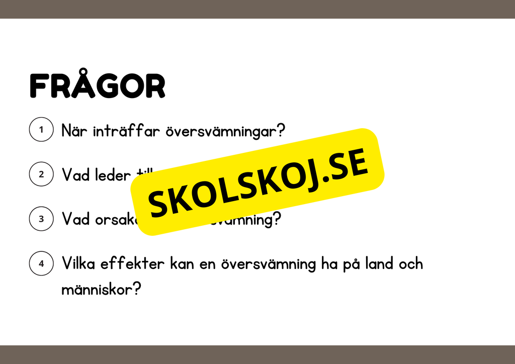 Naturliga katastrofer - Läsförståelse