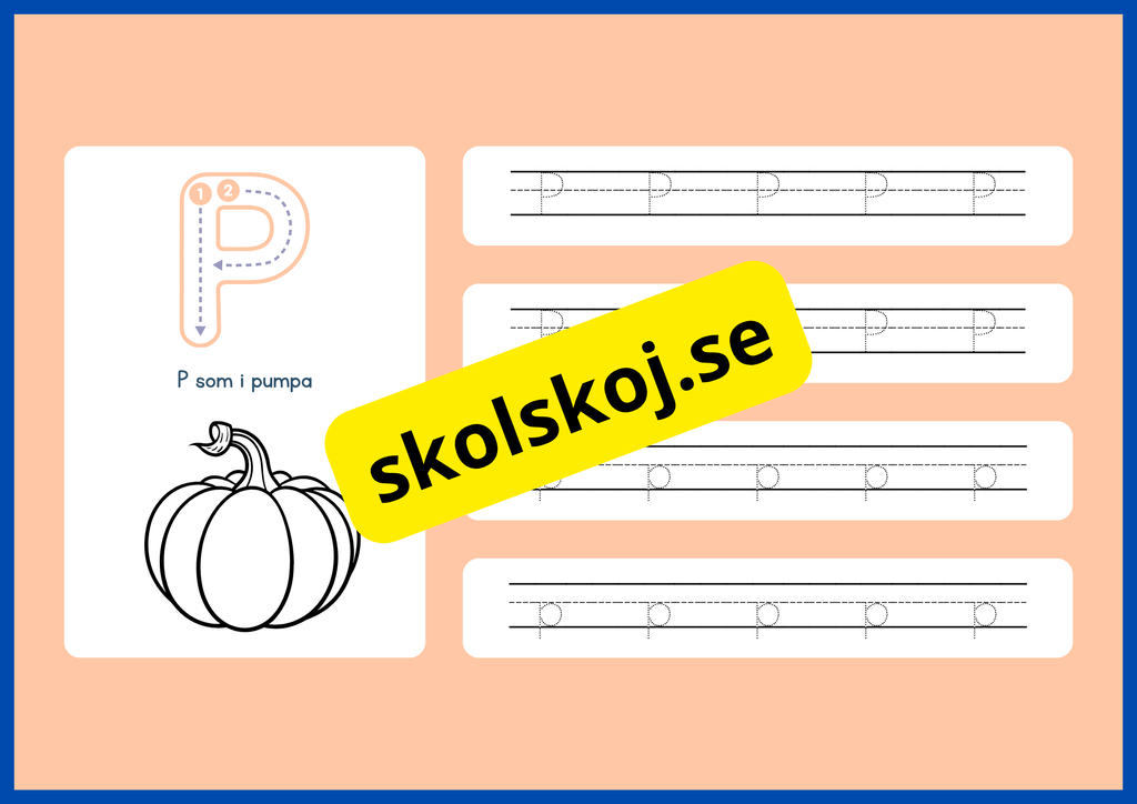 Jag lär mig alfabetet - Spåra bokstäver - Häfte