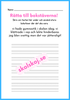 Rätta till bokstäverna