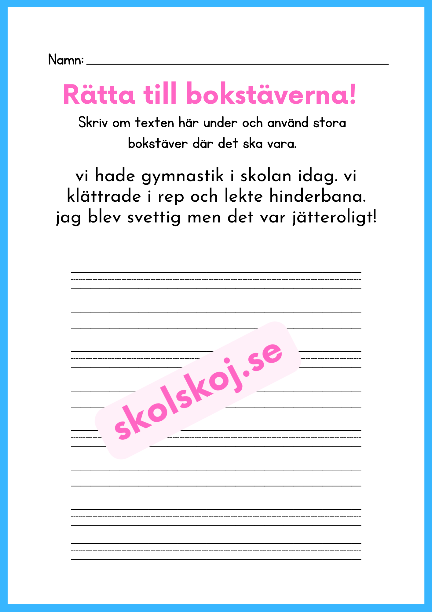 Rätta till bokstäverna