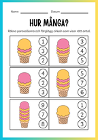 Jag lär mig skriva och räkna - Tema sommar