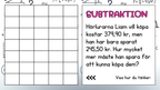 Problemlösning - Addition & subtraktion - Decimalform - Åk 5 - 6