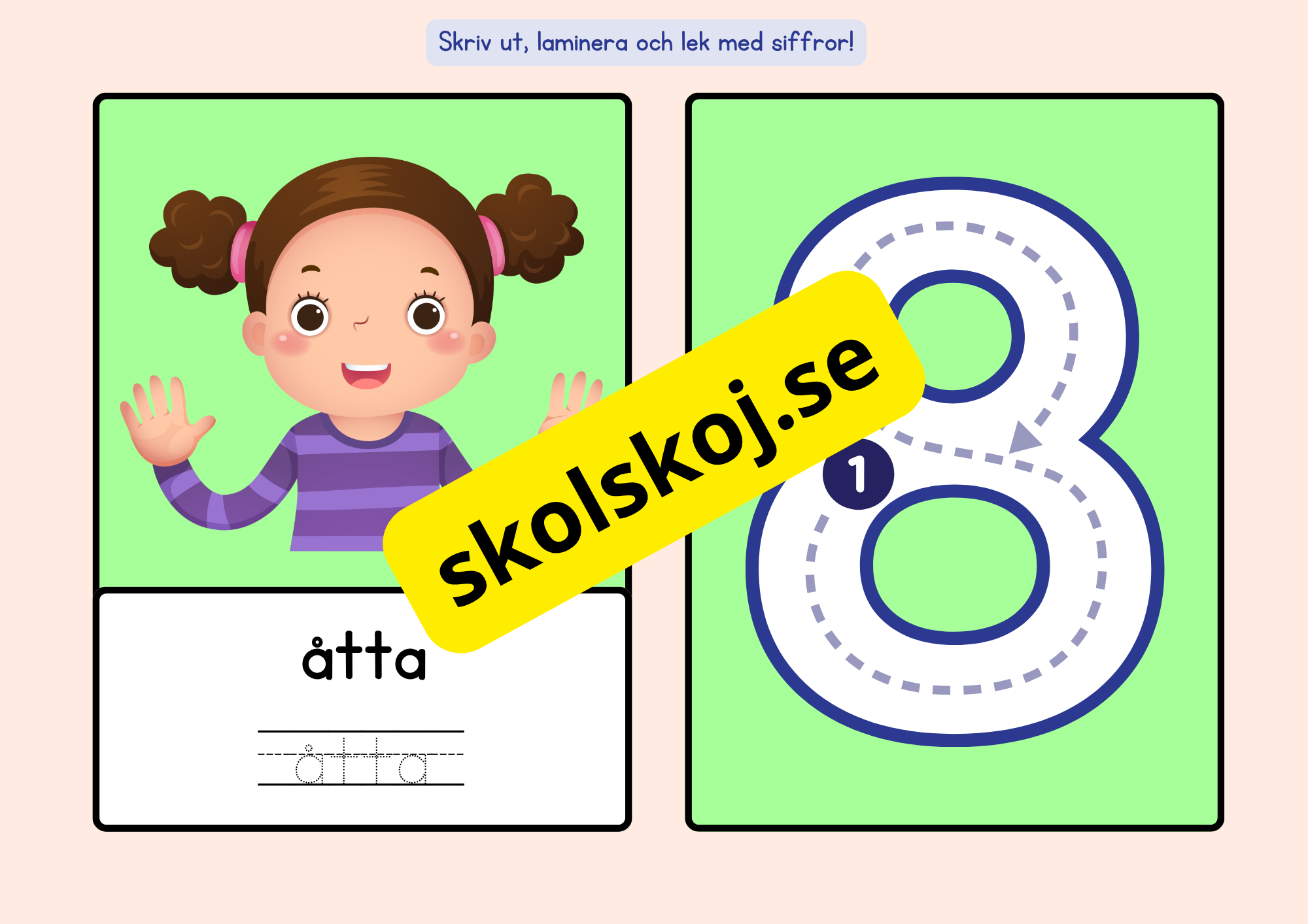 Sifferkort - A5 storlek