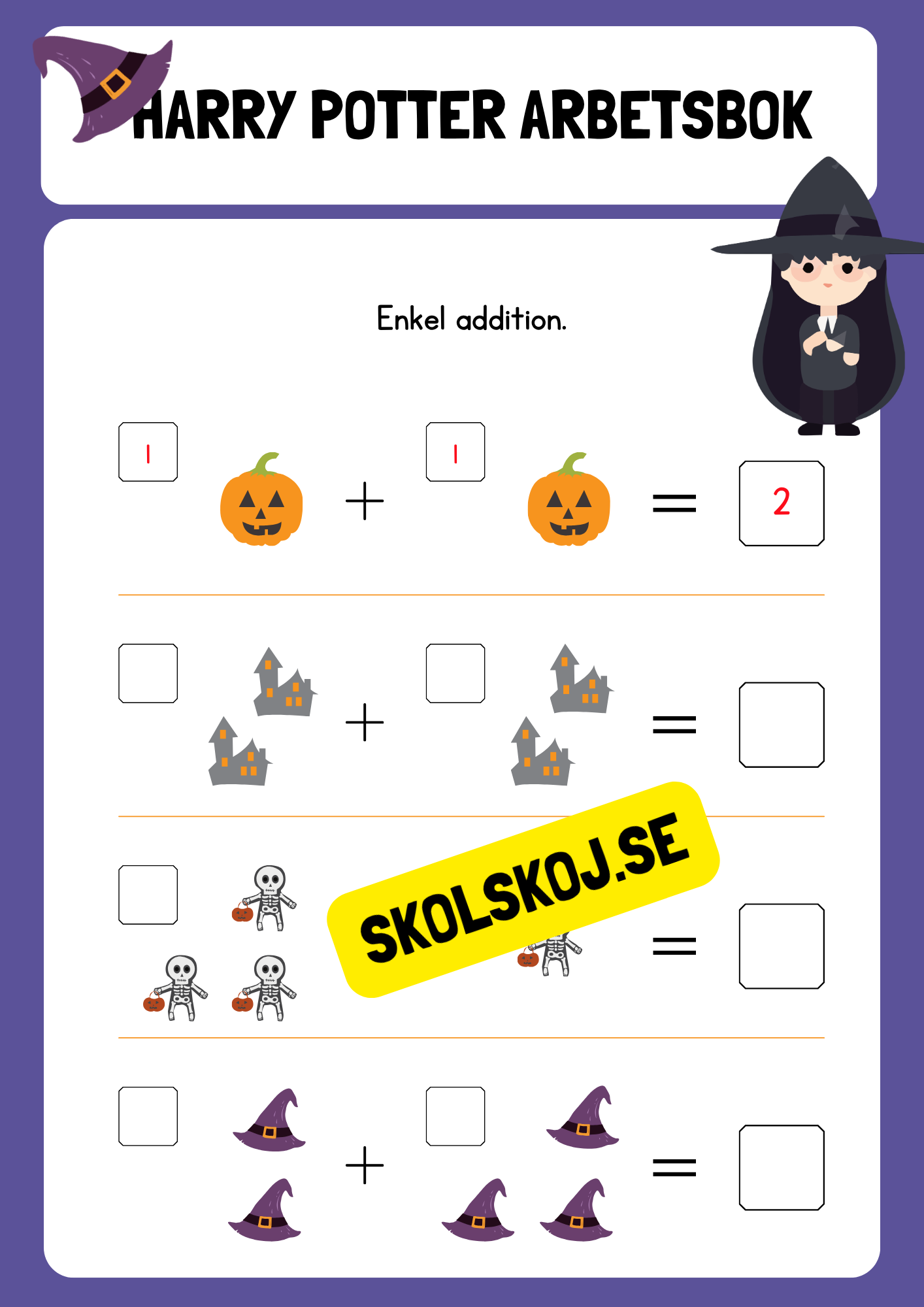 Harry potter - Arbetsbok (21 s) - Fk - Åk 2