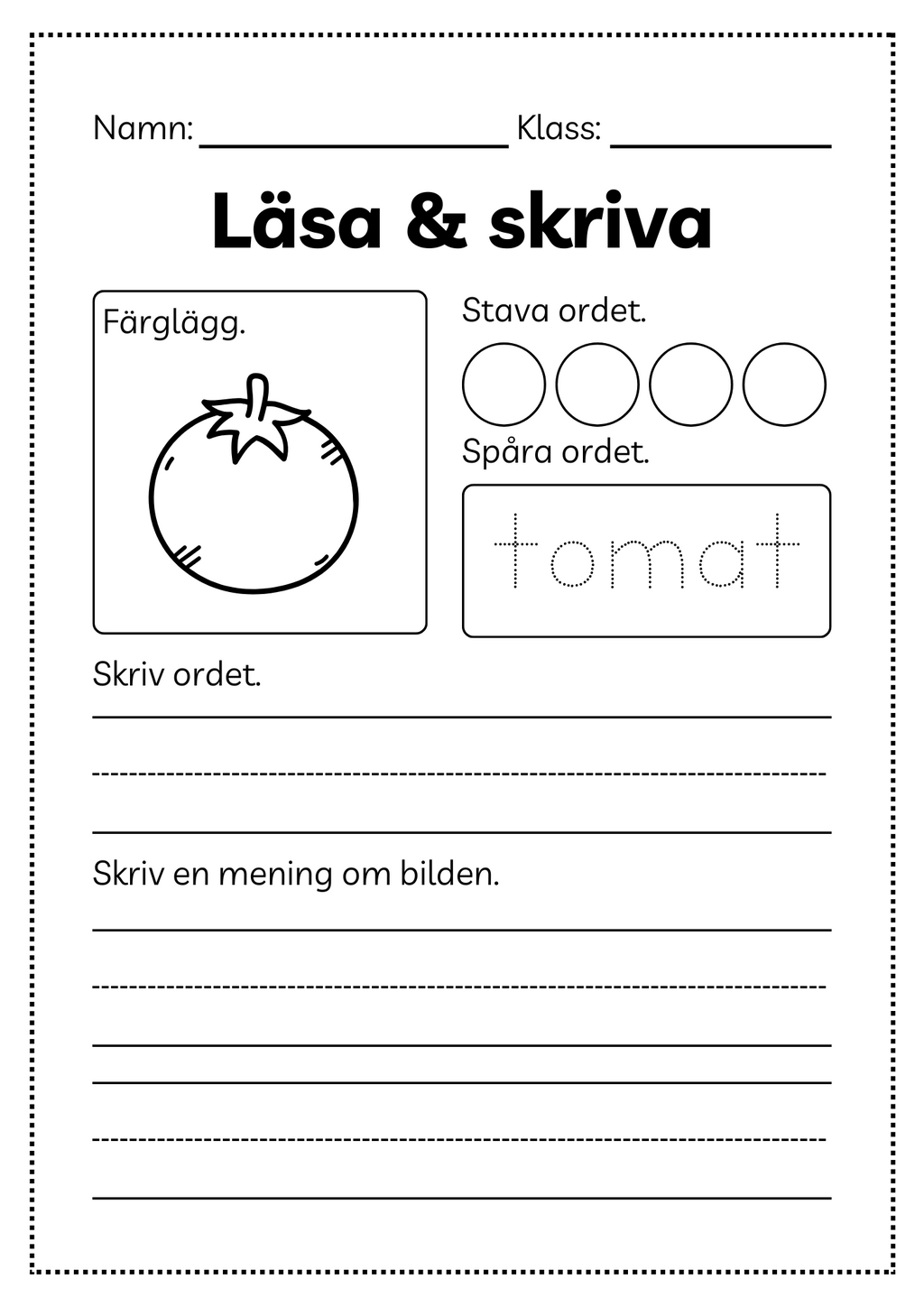 Läsa och skriva - Häfte