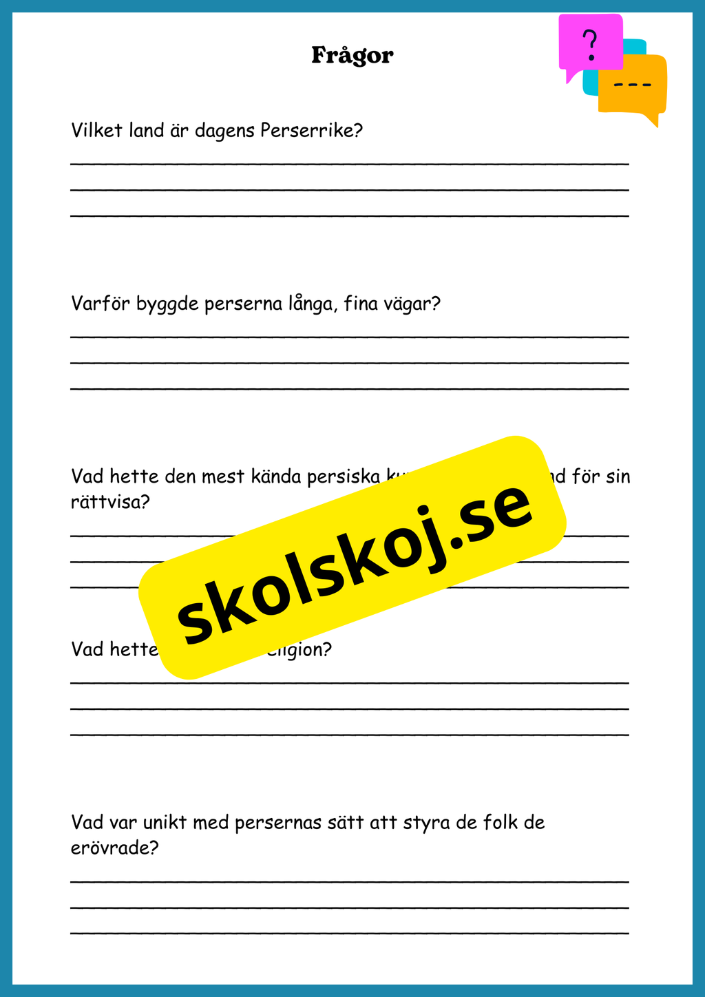 Antikens värld: En tidsresa runt Medelhavet + frågor - Åk 4 - 9
