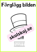 Färglägg bilderna - Skriv ordet