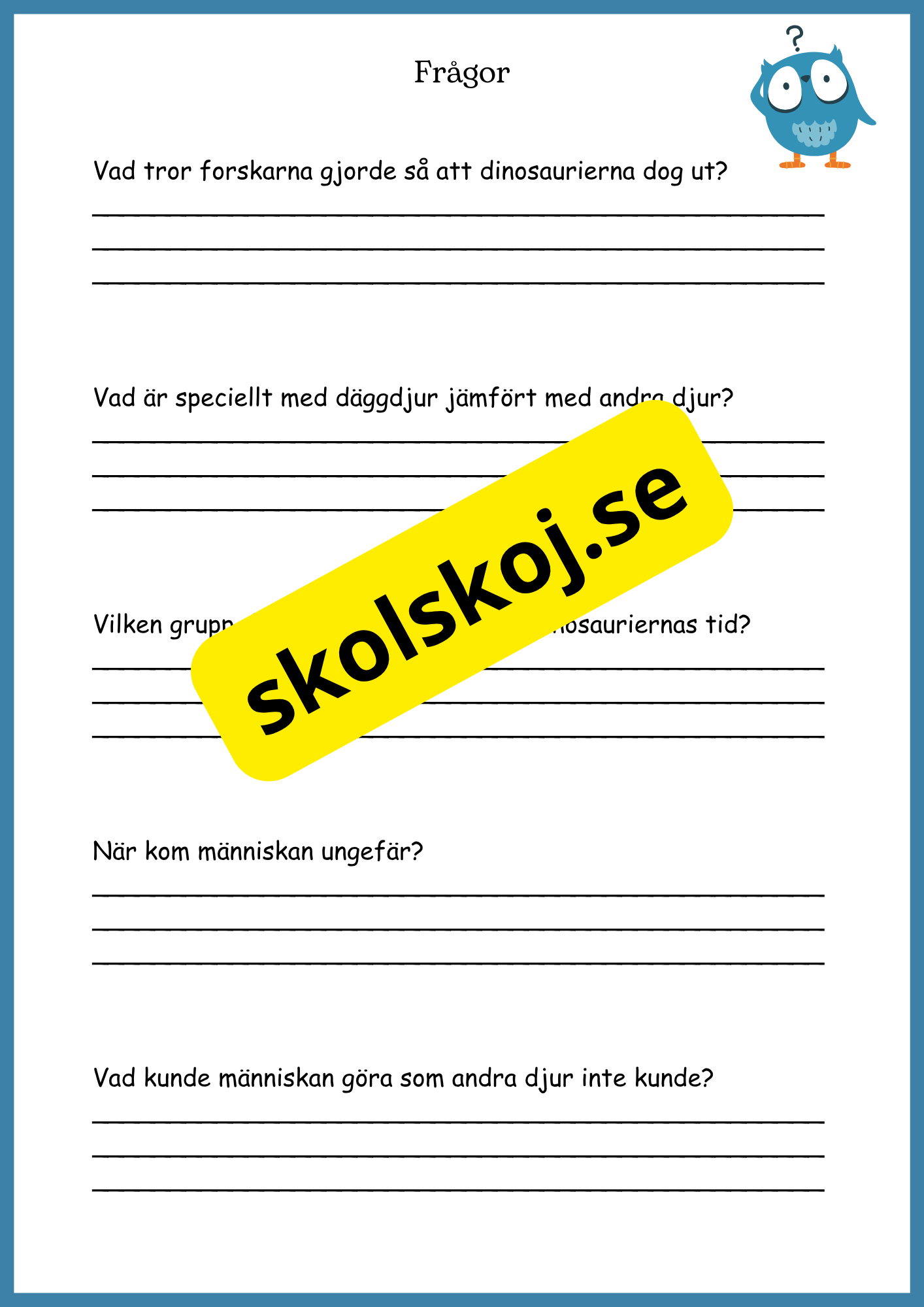 Livets fantastiska resa på jorden - Fakta + frågor - Åk 4 - 6