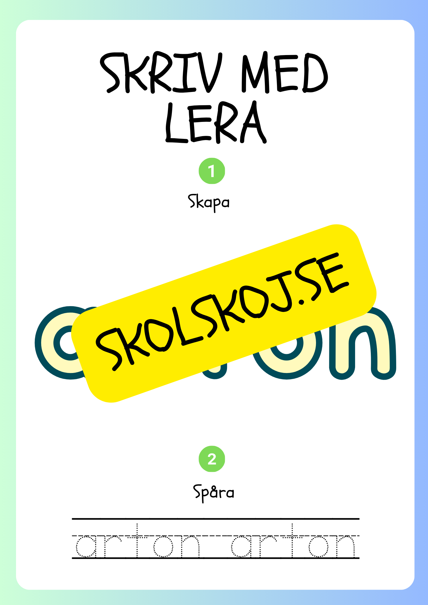 Skriv med lera - Siffror och tal - 1 - 20