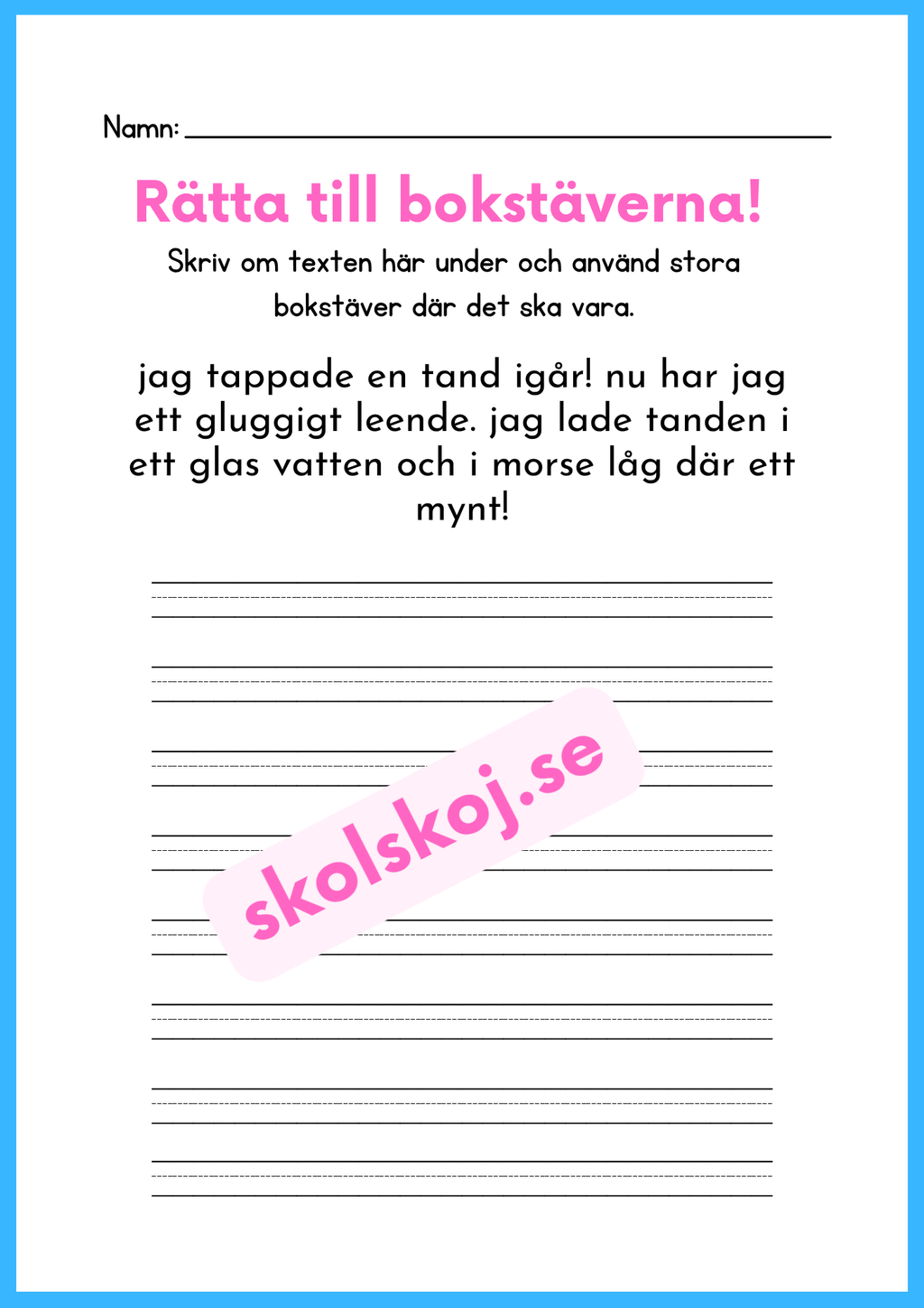 Rätta till bokstäverna