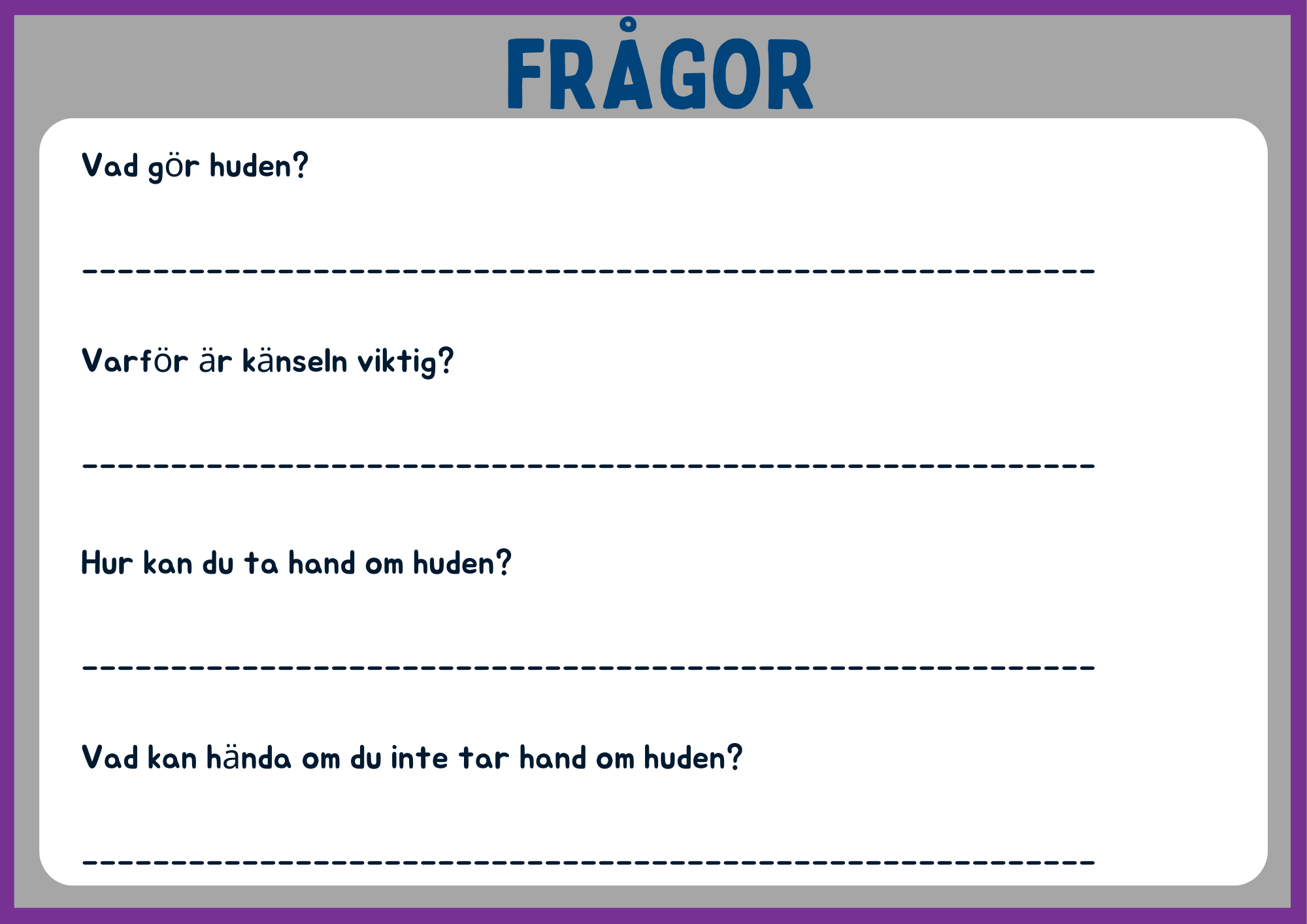 Känsel - Presentation + Frågor