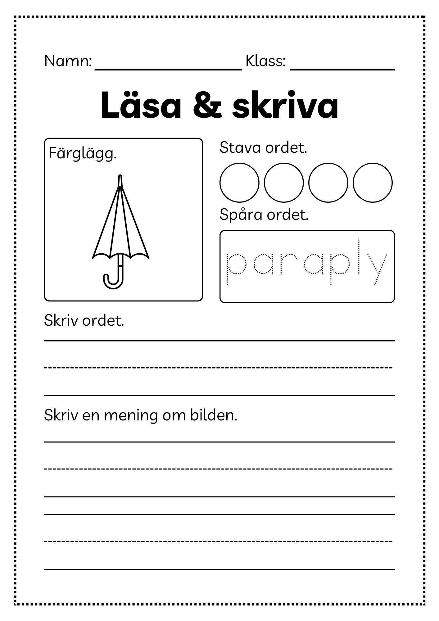 Läsa och skriva - Häfte