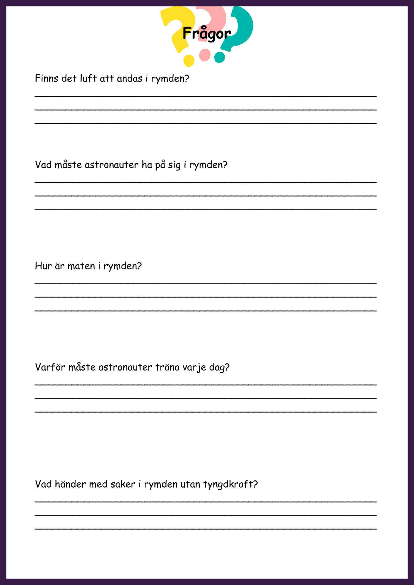 Upptäck rymden - Fakta - Årskurs 4 - 6