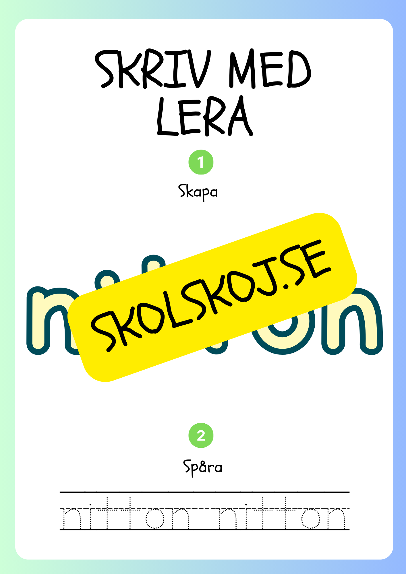 Skriv med lera - Siffror och tal - 1 - 20