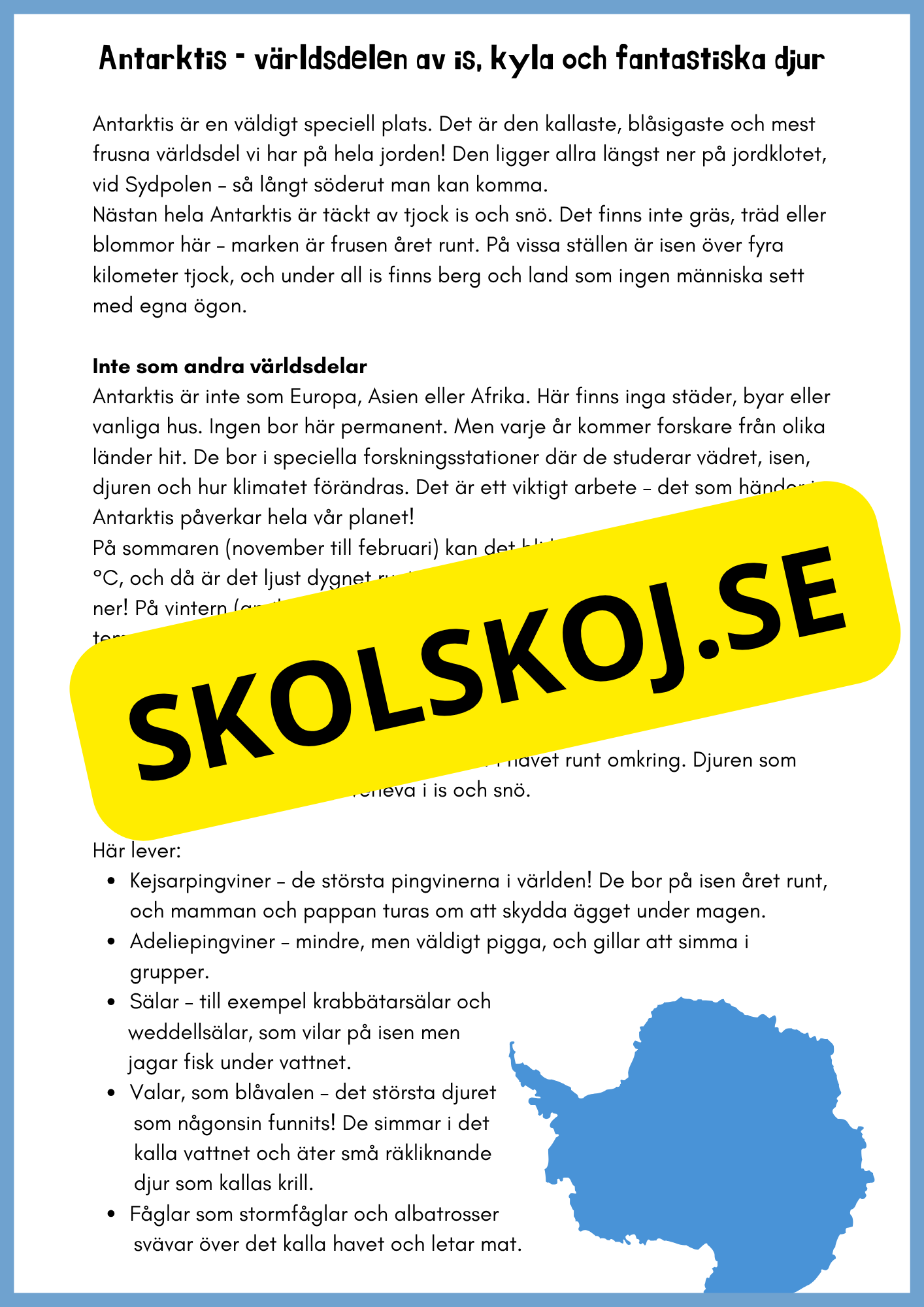 Upptäck världen - En resa genom världsdelar och världshav - Årskurs 3 - 6