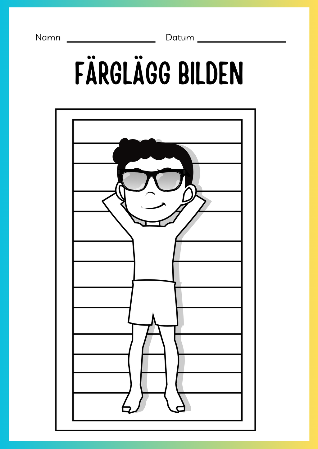 Jag lär mig skriva och räkna - Tema sommar