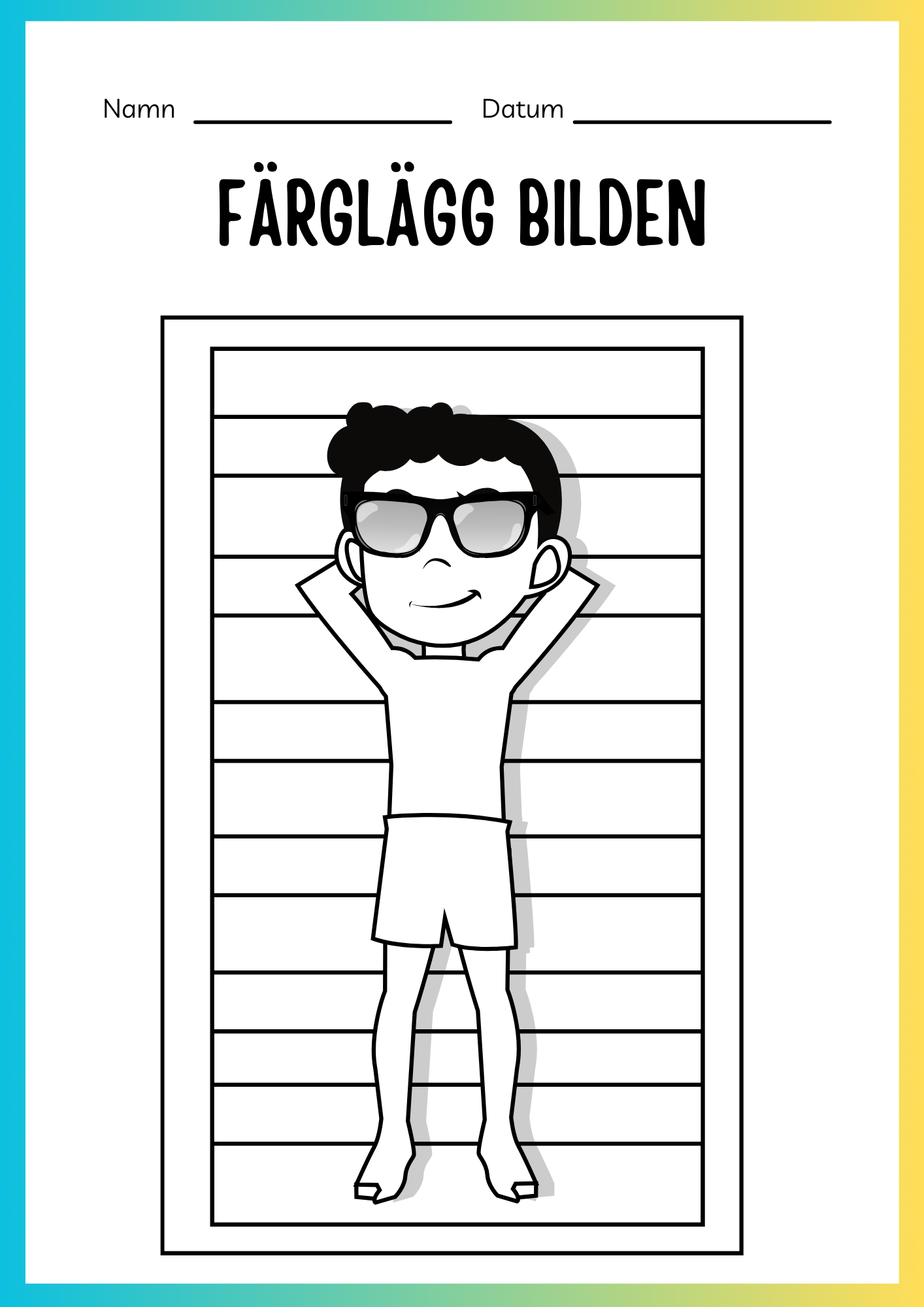 Jag lär mig skriva och räkna - Tema sommar
