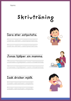 Skrivträning - Häfte