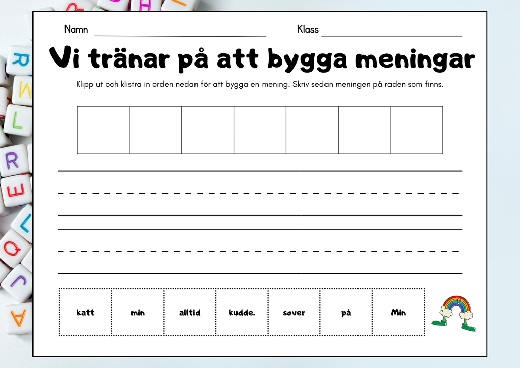 Vi tränar på att bygga meningar - Häfte