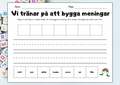 Vi tränar på att bygga meningar - Häfte