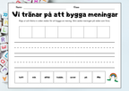 Vi tränar på att bygga meningar - Häfte
